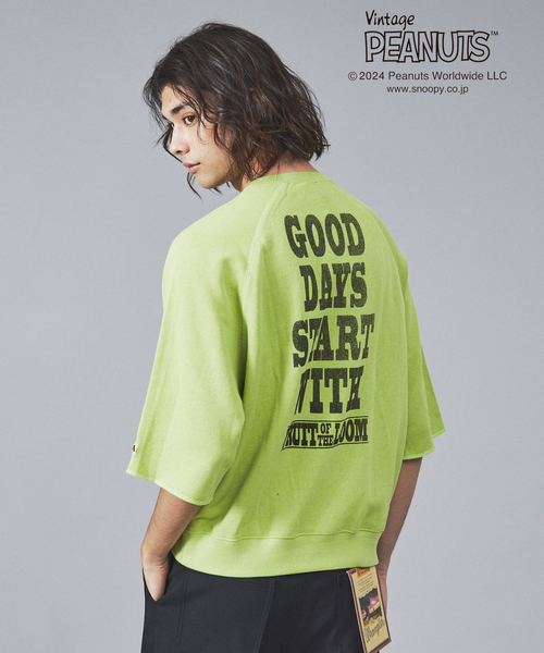 トレーナー スウェット 「0」「Fruit of the Loom/フルーツオブザルーム」PEANUTSコラボ  ヴィンテージイラストデザイン  プリ PEANUTS トレーナー スウェット 「0」「Fruit of the Loom