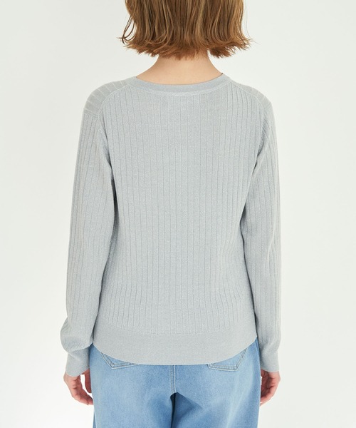 ROPE' PICNIC（ロペピクニック）の「ラメワイドリブニットプルオーバー（ニット/セーター・レディース・ライトグレー/チャコールグレー/ピンク/ベージュ・38）」の12枚目の写真