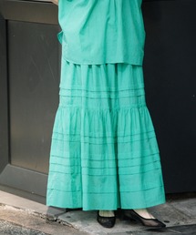 Munich | コットンビスコースボイルタックマキシスカート(スカート)