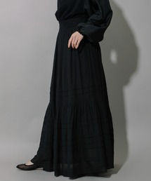 Munich | コットンビスコースボイルタックマキシスカート(スカート)