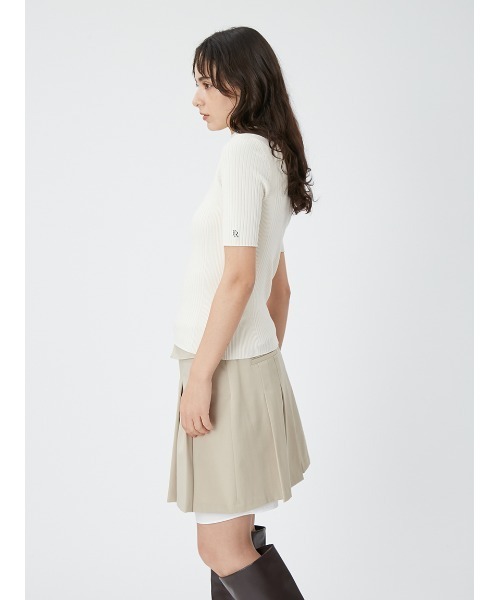 【値下げ可】FRAY I.D ロゴ刺繍　カーディガン　ニットプルオーバー ロゴ刺繍ポケットネックカーディガン／ウォッシャブル(ニット