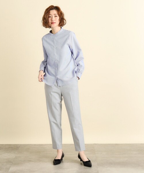 grove（グローブ）の「◆着回しの効く嬉しいセットアイテム ニットベスト×前開きシャツ（ベスト・レディース・ネイビー/ライトグレー/ホワイト系・02/03/01/04/05）」の22枚目の写真