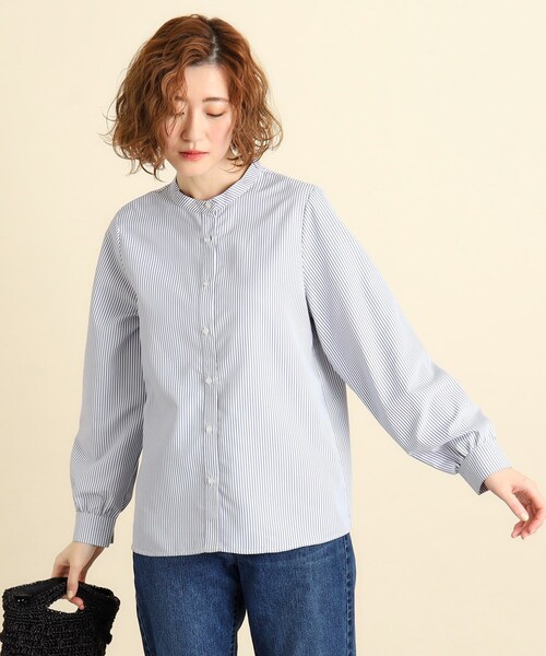 grove（グローブ）の「◆着回しの効く嬉しいセットアイテム ニットベスト×前開きシャツ（ベスト・レディース・ネイビー/ライトグレー/ホワイト系・02/03/01/04/05）」の16枚目の写真