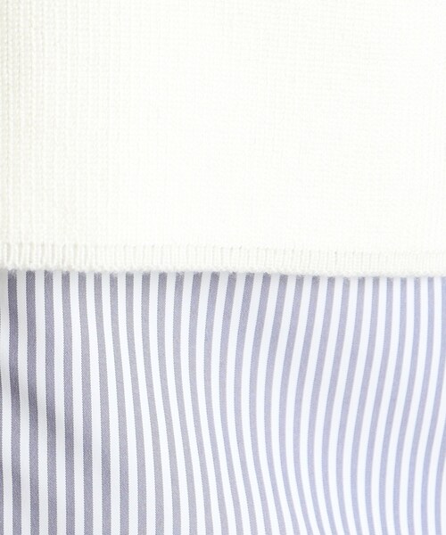 grove（グローブ）の「◆着回しの効く嬉しいセットアイテム ニットベスト×前開きシャツ（ベスト・レディース・ネイビー/ライトグレー/ホワイト系・02/03/01/04/05）」の14枚目の写真