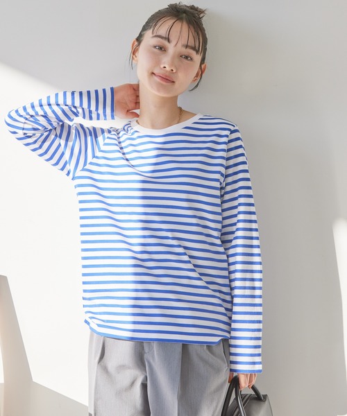 AMERICAN HOLIC(アメリカンホリック)の「Daily! 抗菌防臭クルーネックカットプルオーバー(Tシャツ/カットソー・レディース・ピンク系その他/ブルー系その他/オフホワイト/ブラック系その他4・M/S/L)」の3枚目の写真