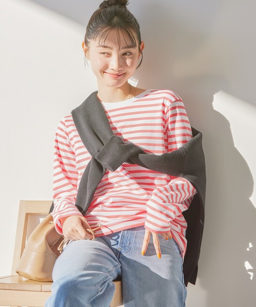 AMERICAN HOLIC(アメリカンホリック)の「Daily! 抗菌防臭クルーネックカットプルオーバー(Tシャツ/カットソー・レディース・ピンク系その他/ブルー系その他/オフホワイト/ブラック系その他4・M/S/L)」の4枚目の写真