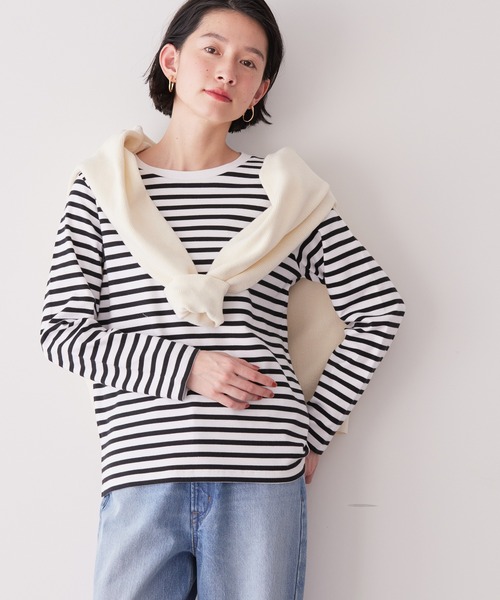 AMERICAN HOLIC(アメリカンホリック)の「Daily! 抗菌防臭クルーネックカットプルオーバー(Tシャツ/カットソー・レディース・ピンク系その他/ブルー系その他/オフホワイト/ブラック系その他4・M/S/L)」の2枚目の写真