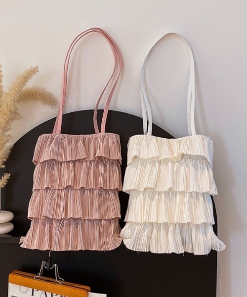 sakishimatokyo（サキシマトーキョー）の「シャイニープリーツトートBAG（ショルダーバッグ・レディース・ピンク/ホワイト/ブラック・FREE）」の7枚目の写真