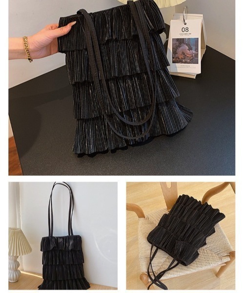 sakishimatokyo（サキシマトーキョー）の「シャイニープリーツトートBAG（ショルダーバッグ・レディース・ピンク/ホワイト/ブラック・FREE）」の11枚目の写真