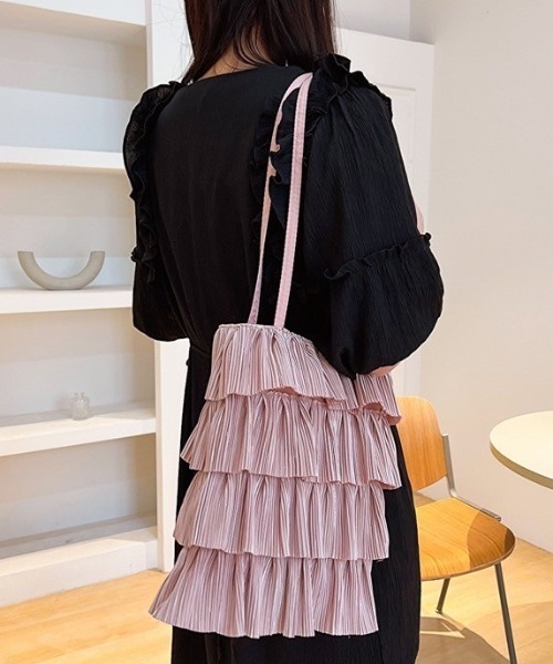 sakishimatokyo（サキシマトーキョー）の「シャイニープリーツトートBAG（ショルダーバッグ・レディース・ピンク/ホワイト/ブラック・FREE）」の15枚目の写真