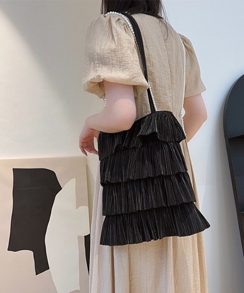 sakishimatokyo（サキシマトーキョー）の「シャイニープリーツトートBAG（ショルダーバッグ・レディース・ピンク/ホワイト/ブラック・FREE）」の18枚目の写真
