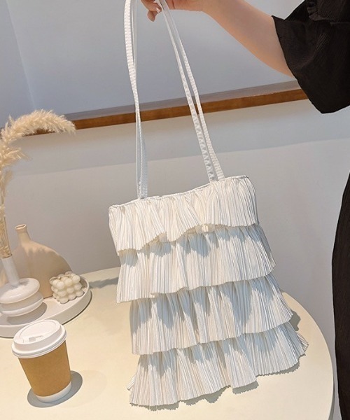 sakishimatokyo（サキシマトーキョー）の「シャイニープリーツトートBAG（ショルダーバッグ・レディース・ピンク/ホワイト/ブラック・FREE）」の19枚目の写真