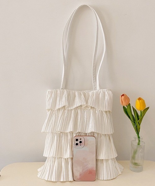 sakishimatokyo（サキシマトーキョー）の「シャイニープリーツトートBAG（ショルダーバッグ・レディース・ピンク/ホワイト/ブラック・FREE）」の14枚目の写真