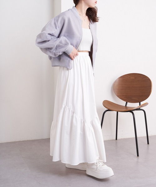 Chico（チコ）の「【2024SS】キラキラフレアボリュームスカート（スカート・レディース・シルバー/ブラック/ホワイト・FREE）」の8枚目の写真