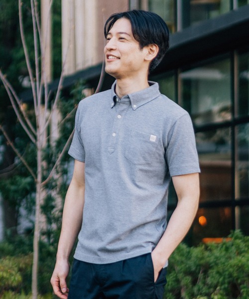 KRIFF MAYER（クリフメイヤー）の「ボタンダウンポケットポロ（ポロシャツ・メンズ・ミント/ブルー/ブラック/グレー/オフホワイト/ピンク/ネイビー/ダークグリーン/ターコイズブルー・SMALL/MEDIUM/LARGE/X-LARGE）」の4枚目の写真