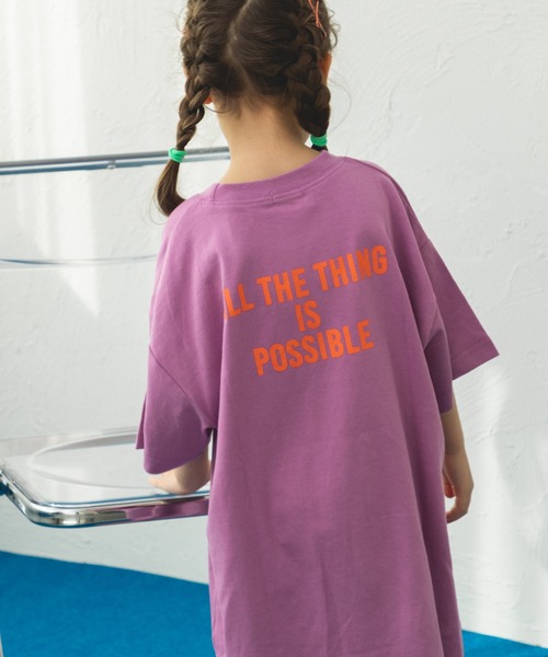pairmanon（ペアマノン）の「バックプリントTシャツワンピース（ワンピース・キッズ・ブルー/ライトピンク/イエロー系その他/パープル・140/100/130/150/90/120/110）」の13枚目の写真