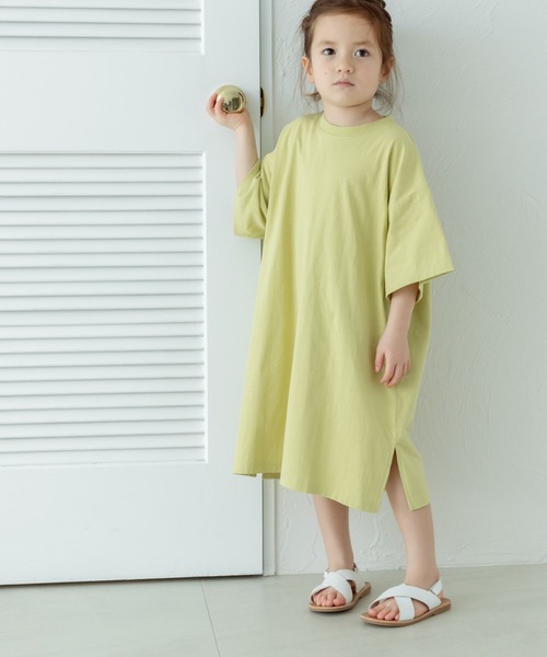 pairmanon（ペアマノン）の「バックプリントTシャツワンピース（ワンピース・キッズ・ブルー/ライトピンク/イエロー系その他/パープル・140/100/130/150/90/120/110）」の10枚目の写真