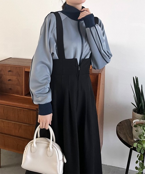 Rejoule(リジュール)の「ワンポイントロゴトラックジャケット(ジャージ・レディース・ライトグレー/ブラック/ブルー/アイボリー/ライトピンク・FREE)」の17枚目の写真