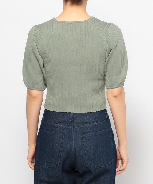 mysty woman（ミスティウーマン）の「ジップリブニットプルオーバー　110468（ニット/セーター・レディース・オフホワイト/ブラック/ホワイト系その他/ライトカーキ・FREE）」の17枚目の写真