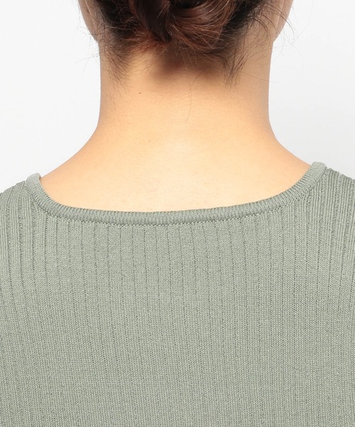 mysty woman（ミスティウーマン）の「ジップリブニットプルオーバー　110468（ニット/セーター・レディース・オフホワイト/ブラック/ホワイト系その他/ライトカーキ・FREE）」の18枚目の写真