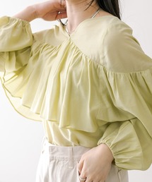 mystic | 【3色展開】レイヤードフリルブラウス(シャツ/ブラウス)
