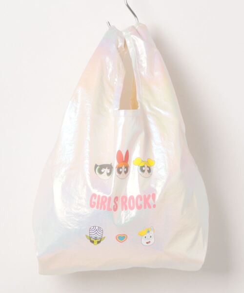 ACCOMMODE（アコモデ）の「パワーパフ ガールズ　オーロラマルシェバッグ（エコバッグ/サブバッグ・レディース・ライトブルー/ホワイト/ピンク・FREE）」の14枚目の写真