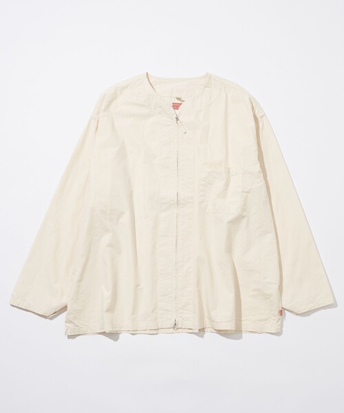 HINSON（ヒンソン）の「HINSON/ヒンソン フルジップカーデシャツ/ブロード/シャツ カーディガン（シャツ/ブラウス・メンズ・ホワイト/ブラック/オフホワイト/サックスブルー/その他13・MEDIUM/LARGE）」の2枚目の写真