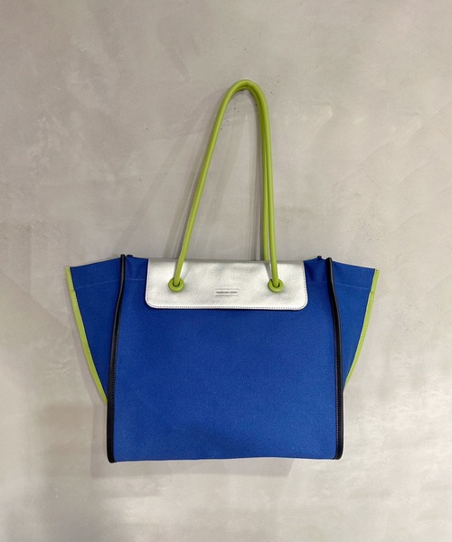 MARECHAL TERRE（マルシャルテル）の「キャンバス トートバッグ（ショルダーバッグ・レディース・ブルー/アイボリー/ブラック/ベージュ・MEDIUM）」の4枚目の写真