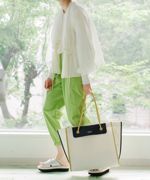 MARECHAL TERRE（マルシャルテル）の「キャンバス トートバッグ（ショルダーバッグ・レディース・ブルー/アイボリー/ブラック/ベージュ・MEDIUM）」の14枚目の写真