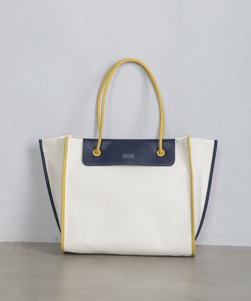 MARECHAL TERRE（マルシャルテル）の「キャンバス トートバッグ（ショルダーバッグ・レディース・ブルー/アイボリー/ブラック/ベージュ・MEDIUM）」の11枚目の写真