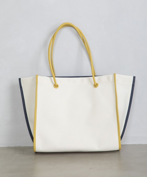 MARECHAL TERRE（マルシャルテル）の「キャンバス トートバッグ（ショルダーバッグ・レディース・ブルー/アイボリー/ブラック/ベージュ・MEDIUM）」の10枚目の写真