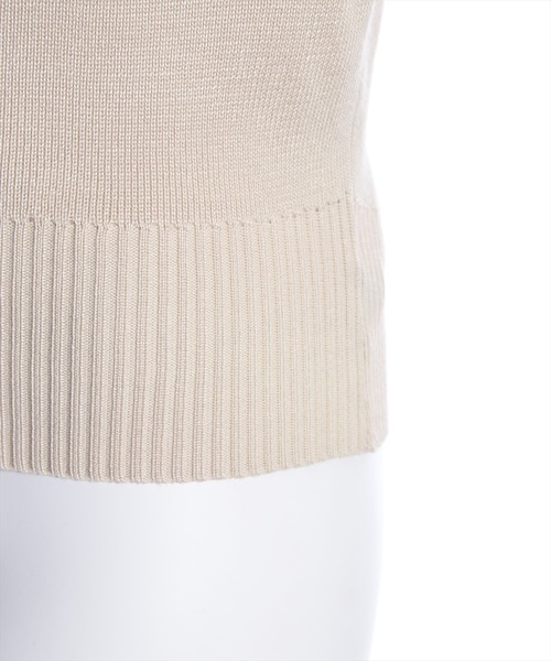 clear（クリア）の「≪再入荷≫配色衿付きニットトップス[大人 フェミニン]（ニット/セーター・レディース・オフホワイト/ベージュ/ブラック/ピンク・F）」の12枚目の写真