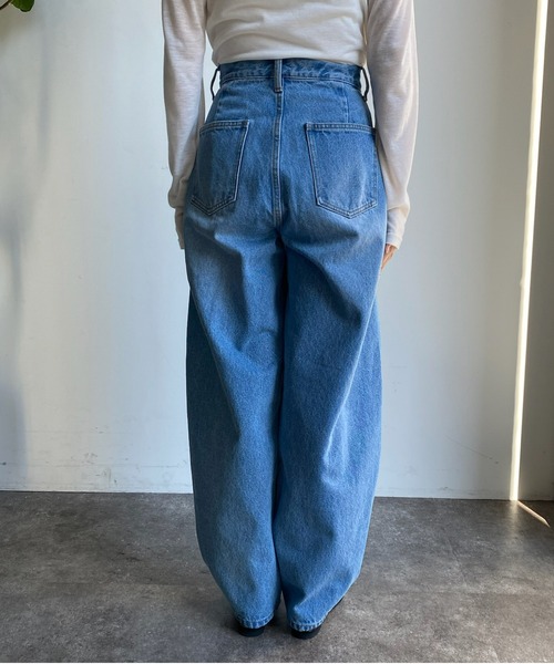 DouDou（ドゥドゥ）の「NEWカーブデニム（デニムパンツ・レディース・オフホワイト/ブルー・36/38/PS）」の11枚目の写真