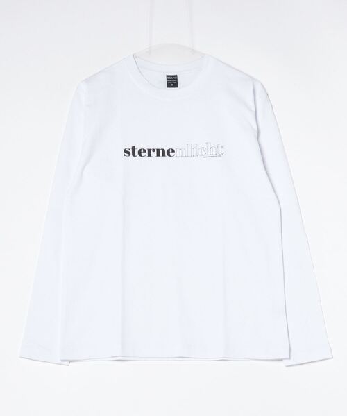 TRAP/U (トラップユー)の「コットン天竺 / ロゴプリント クルーネック ロンTee(長袖)(Tシャツ/カットソー・メンズ・ホワイト/ブラック/イエロー・M/L)」の1枚目の写真