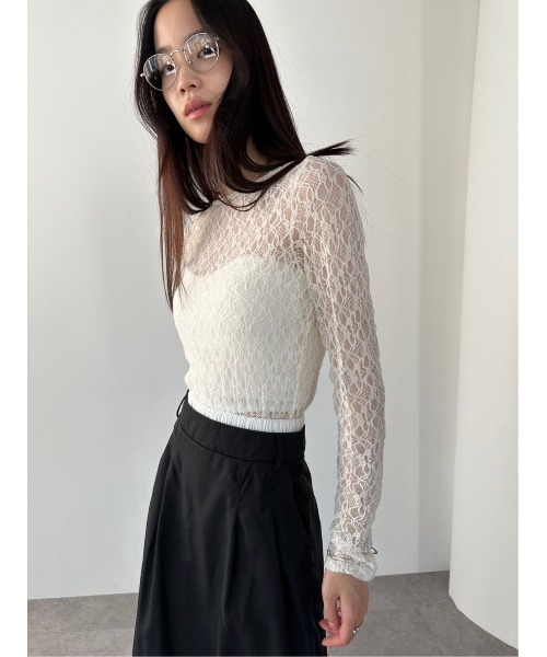 DRWCYS(ドロシーズ)の「レースシアーワンピ(ワンピース・レディース・ホワイト/ブラック・FREE)」の11枚目の写真