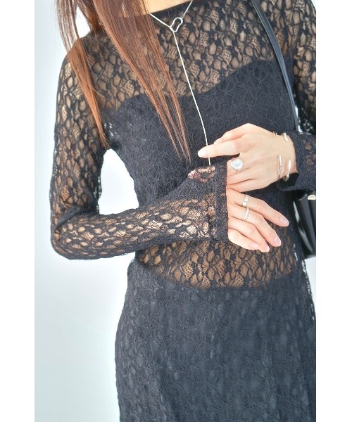 DRWCYS(ドロシーズ)の「レースシアーワンピ(ワンピース・レディース・ホワイト/ブラック・FREE)」の18枚目の写真