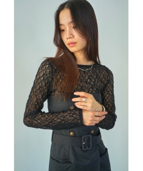 DRWCYS(ドロシーズ)の「レースシアーワンピ(ワンピース・レディース・ホワイト/ブラック・FREE)」の21枚目の写真