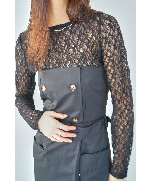 DRWCYS(ドロシーズ)の「レースシアーワンピ(ワンピース・レディース・ホワイト/ブラック・FREE)」の22枚目の写真