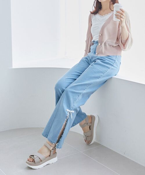 MAJESTIC LEGON（マジェスティックレゴン）の「クロスボリュームスポサン（サンダル・レディース・ベージュ/ブラック/オフホワイト・MEDIUM/LARGE）」の8枚目の写真