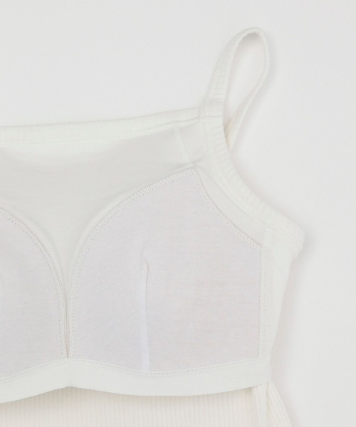 bijorie（ビジュリィ）の「【bijorie】カップ付きリブスクエアキャミ／NEW BASIC 24SS（キャミソール・レディース・グリーン系/ブラック系/マスタード/ブラック/オフホワイト・MEDIUM/LARGE/LG）」の14枚目の写真