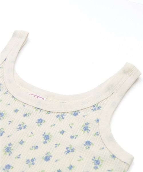 JEMORGAN(ジェーイーモーガン)の「【JEMORGAN / ジェーイーモーガン】ワッフル花柄 タンクトップ(パック入り)(タンクトップ・レディース・ピンク系/ブルー系・F)」の3枚目の写真