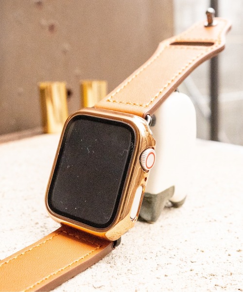 zandy(ズィーアンドワイ)の「zandy ズィーアンドワイ Apple Watch ケース&ベルトセット マットタイプ【メッキハードフルケース】 アップルウォッチカバー& レザーベルト① 本革 /// set6(デジタル腕時計・レディース・シルバーグレー/ブラック×ブラック/ゴールド×ブラウン/ゴールド×グレー/ホワイト×シルバー/ブラウン/ワインレッド/ベージュ系その他/レッド/シルバー×ブラック・S/M)」の14枚目の写真