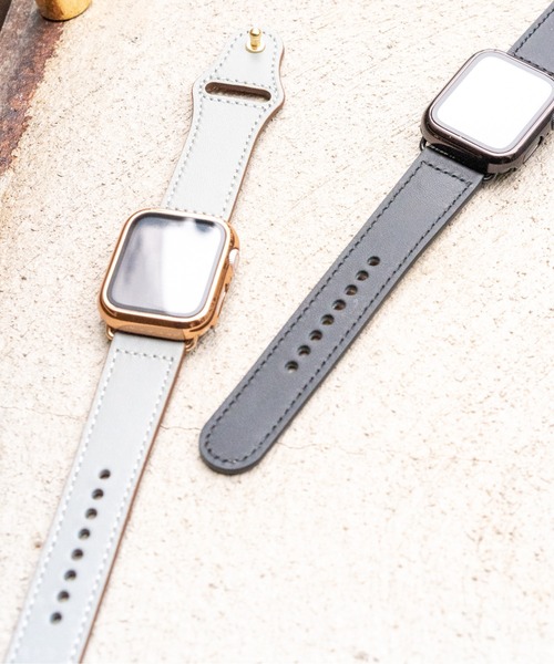zandy(ズィーアンドワイ)の「zandy ズィーアンドワイ Apple Watch ケース&ベルトセット マットタイプ【メッキハードフルケース】 アップルウォッチカバー& レザーベルト① 本革 /// set6(デジタル腕時計・レディース・シルバーグレー/ブラック×ブラック/ゴールド×ブラウン/ゴールド×グレー/ホワイト×シルバー/ブラウン/ワインレッド/ベージュ系その他/レッド/シルバー×ブラック・S/M)」の16枚目の写真