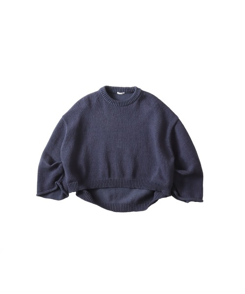 DRESSLAVE（ドレスレイブ）の「KAPOK cropped hem tuck sleeve pull(クロップド丈ヘムタックスリーブプルオーバー)（ニット/セーター・レディース・ベージュ/チャコールグレー/グレー/ナチュラル・38）」の2枚目の写真