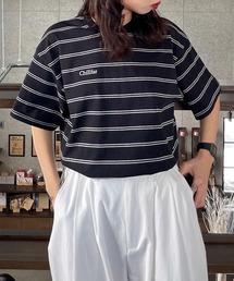 アソートボーダー刺繍ロゴTシャツ