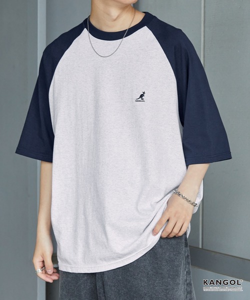 KANGOL（カンゴール）の「KANGOL / カンゴール 別注 ワンポイント ロゴ刺繍 ラグランスリーブ オーバーサイズ半袖Tシャツ（Tシャツ/カットソー・メンズ・グリーン/オフホワイト/ブラック/ブラック系/チャコール/ネイビー/ボルドー・L/M）」の6枚目の写真