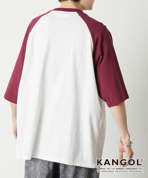 KANGOL（カンゴール）の「KANGOL / カンゴール 別注 ワンポイント ロゴ刺繍 ラグランスリーブ オーバーサイズ半袖Tシャツ（Tシャツ/カットソー・メンズ・グリーン/オフホワイト/ブラック/ブラック系/チャコール/ネイビー/ボルドー・L/M）」の16枚目の写真