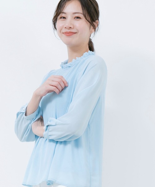 Jayro(ジャイロ)の「消しプリーツブラウス(シャツ/ブラウス・レディース・ホワイト系その他/ピンク/ブラック/サックスブルー・M)」の13枚目の写真