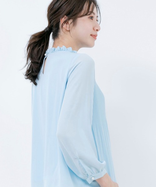 Jayro(ジャイロ)の「消しプリーツブラウス(シャツ/ブラウス・レディース・ホワイト系その他/ピンク/ブラック/サックスブルー・M)」の14枚目の写真