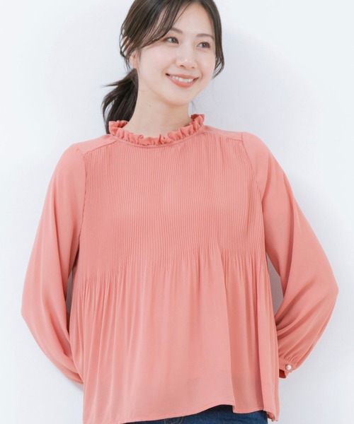 Jayro(ジャイロ)の「消しプリーツブラウス(シャツ/ブラウス・レディース・ホワイト系その他/ピンク/ブラック/サックスブルー・M)」の15枚目の写真